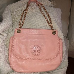Tory Burch Limited Edition Pink Marion Saddle Bag